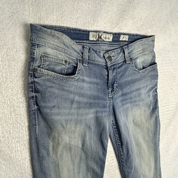 BKE Buckle Jeans Women‎ 32x30.5 Sabrina Blue Stretch Low-Rise Straight Leg Denim - Picture 3 of 14